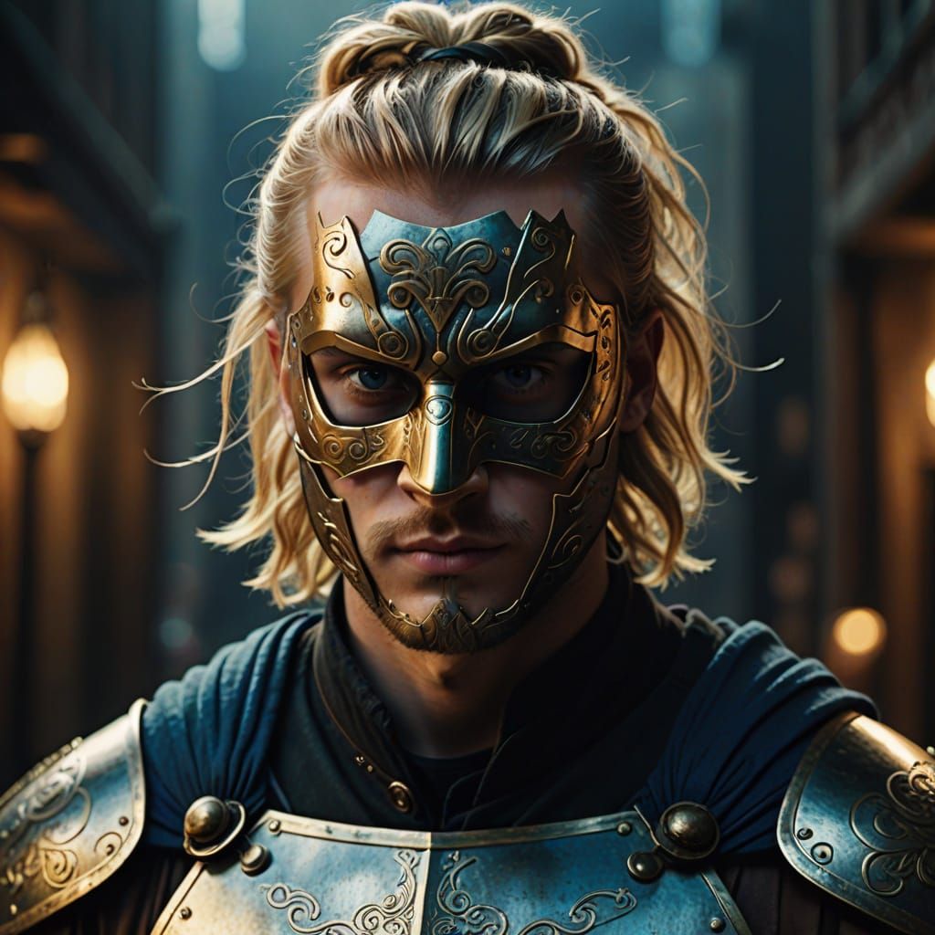 Irish Warrior: Hyperrealistic Portrait of Young Man