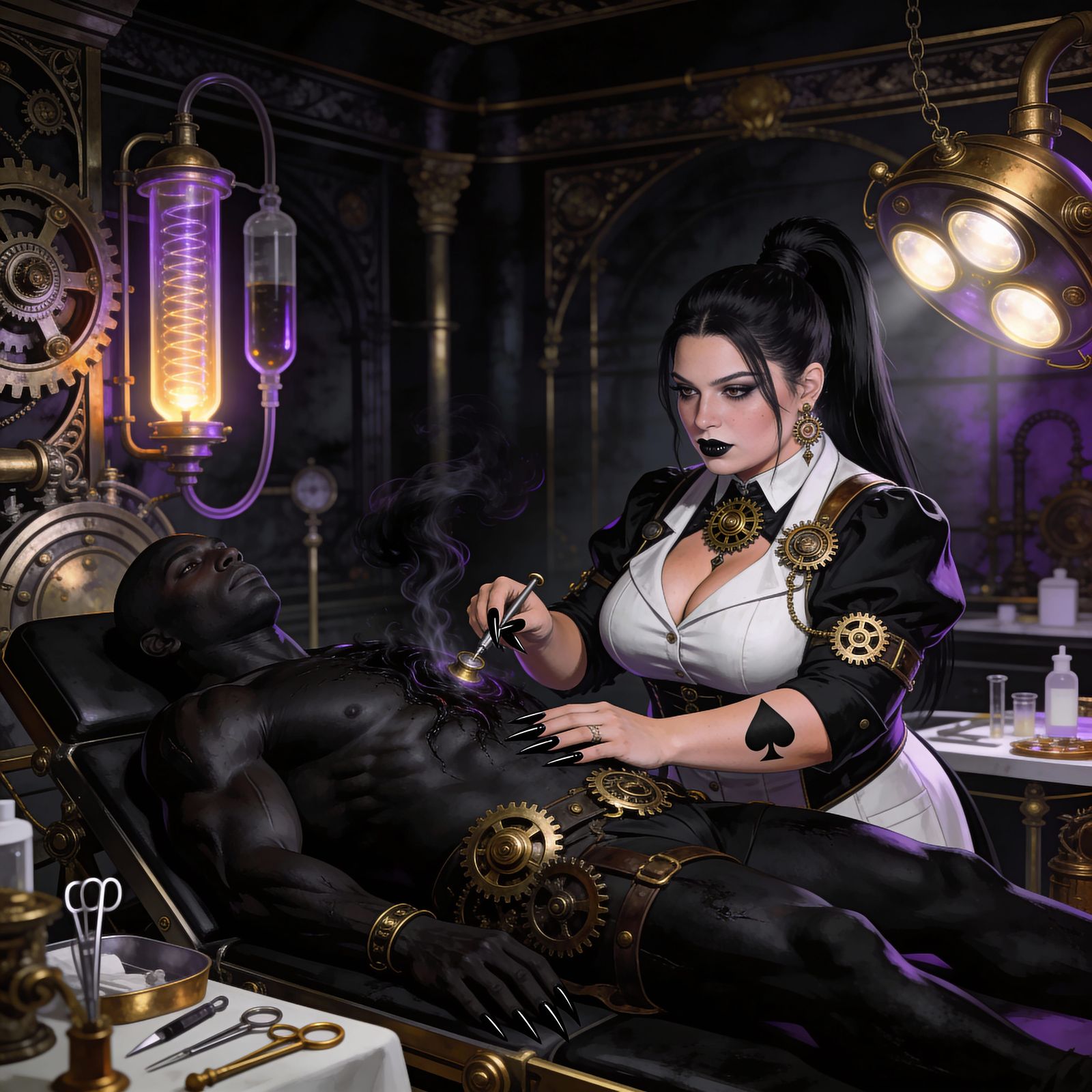 Steampunk Doctor Examines Dark Energy Ailment