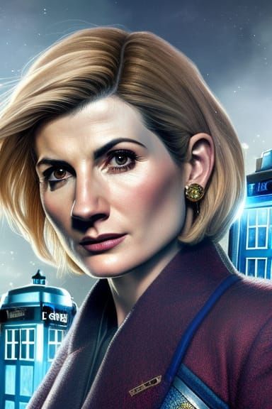 Jodie Whittaker and the TARDIS in Photorealistic Detail