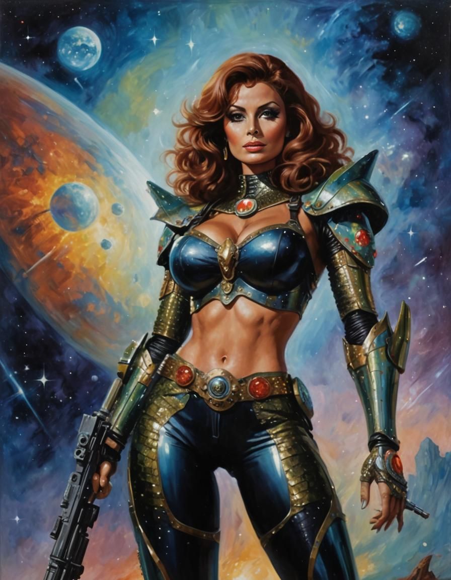 Sophia Loren in Flash Gordon Style Space Fantasy