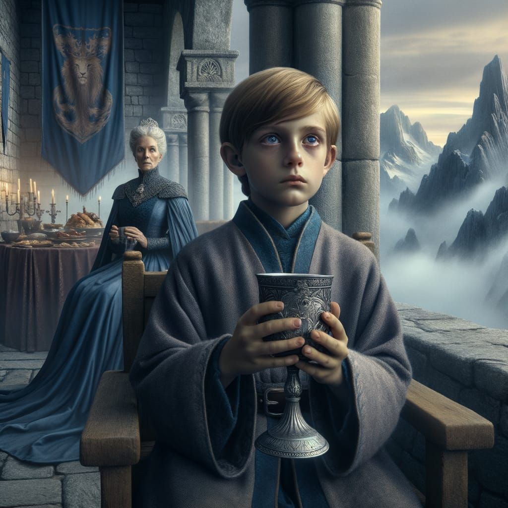 Pale Noble Boy's Distressed Reflection