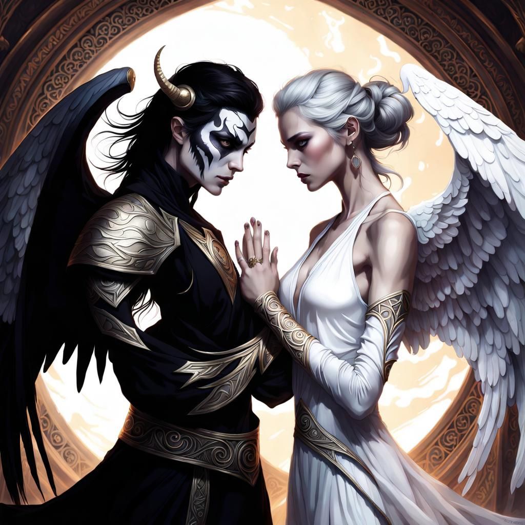 Angelic Harmony: Yin Yang Steampunk Fantasy