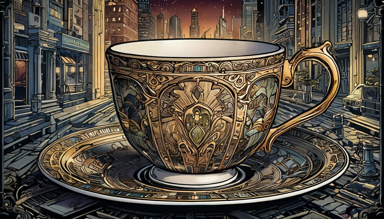 Art Deco Teacup & Saucer , just throwin words around