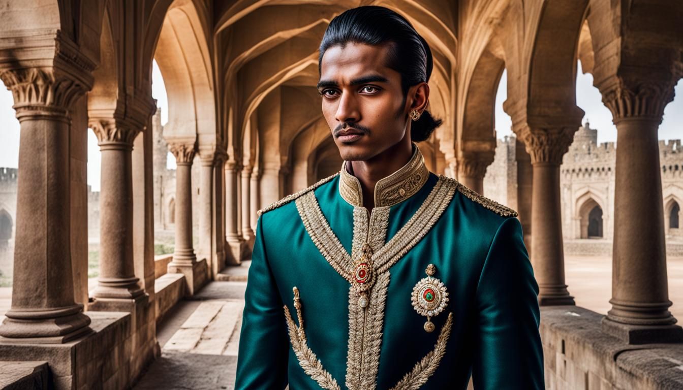 Homeless Teen in Royal Attire: AI Image