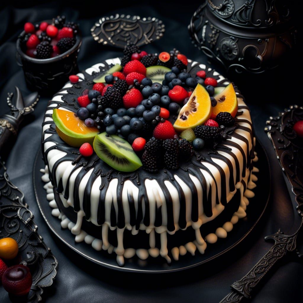 Gothic Fruitcake: Hyperrealistic HDR Close-up