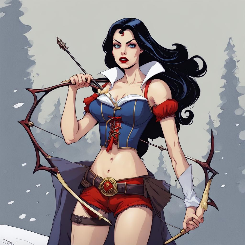 Snow White Vampire Slayer with Crossbow