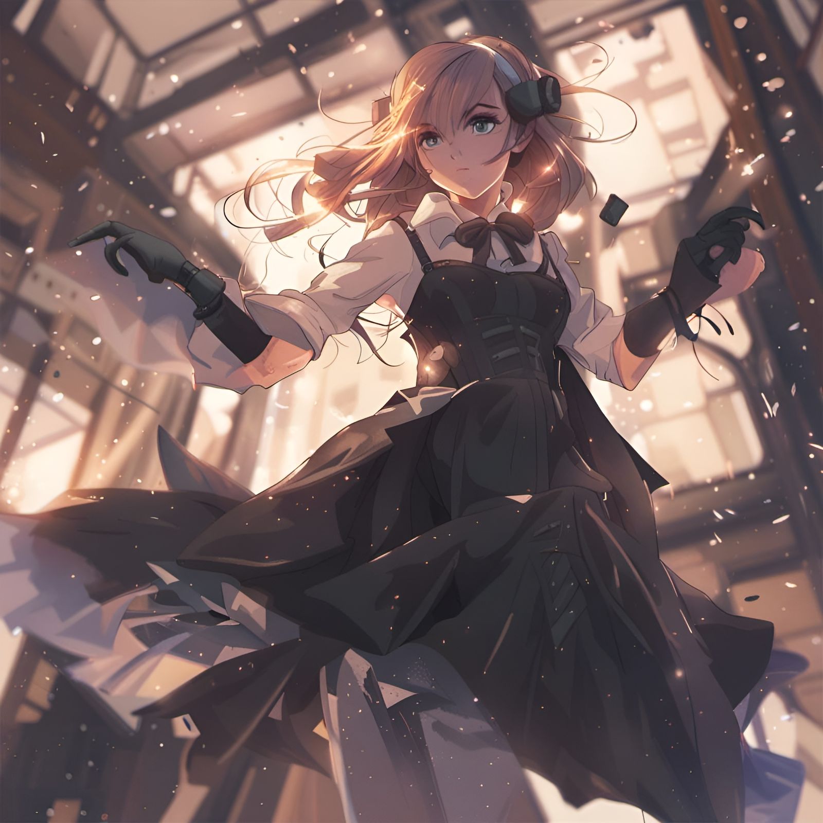 Voluptuous Woman with Glowing Eyes in Digital Art