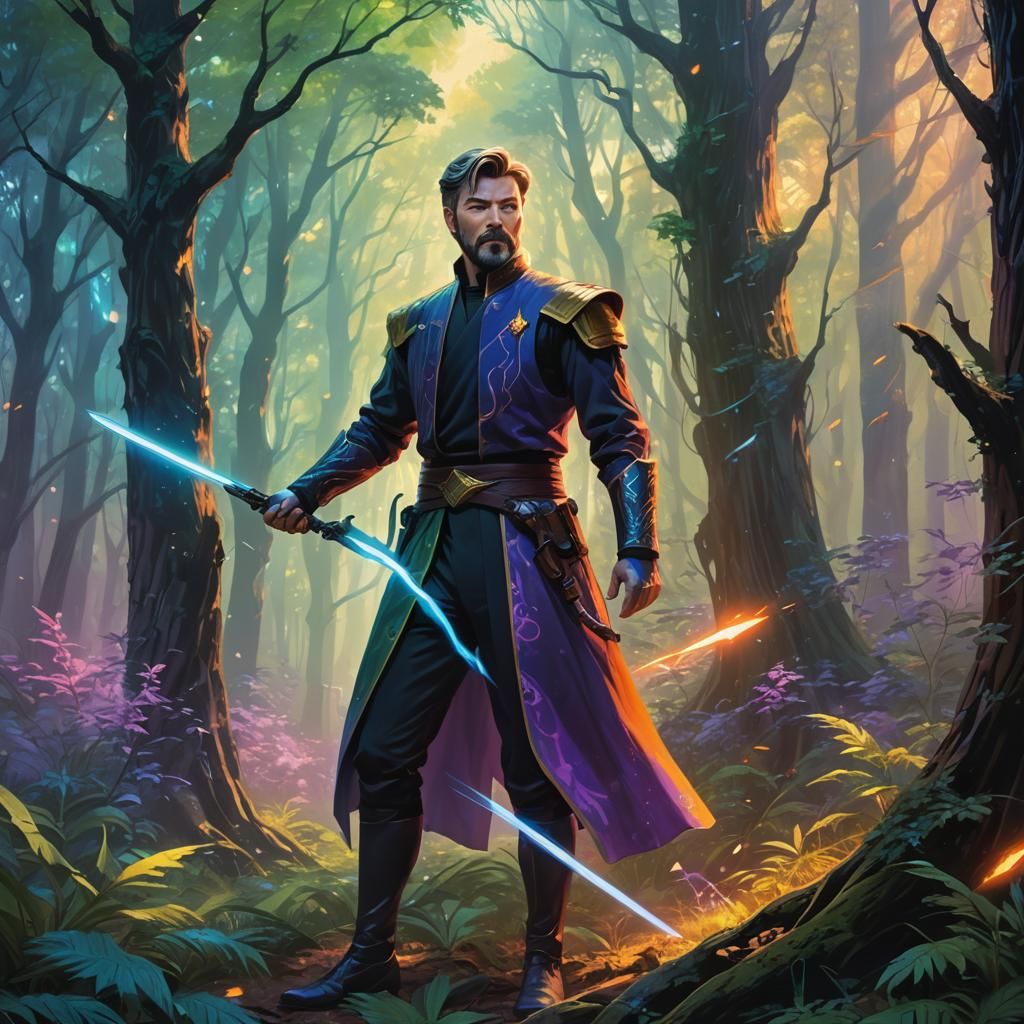 Riker of Star Trek The Next Generation as an anime character