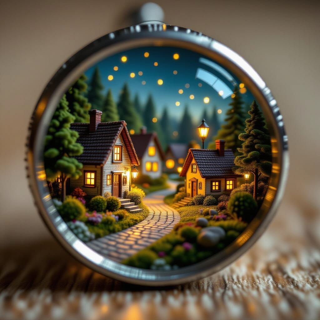 Magical Village Inside a Needle's Eye