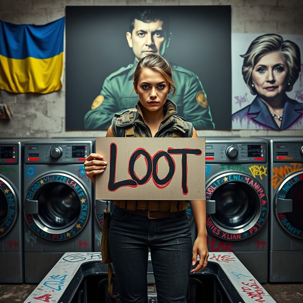 Woman Defies Elites in Graffiti-Filled Laundry Room