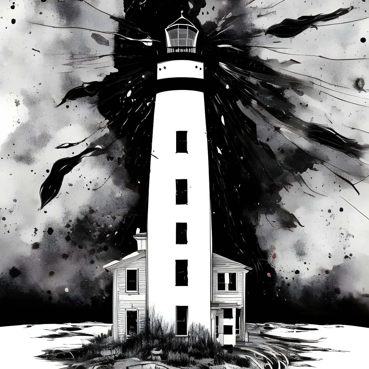Ghosts at the Lighthouse: Horror Speedpaint