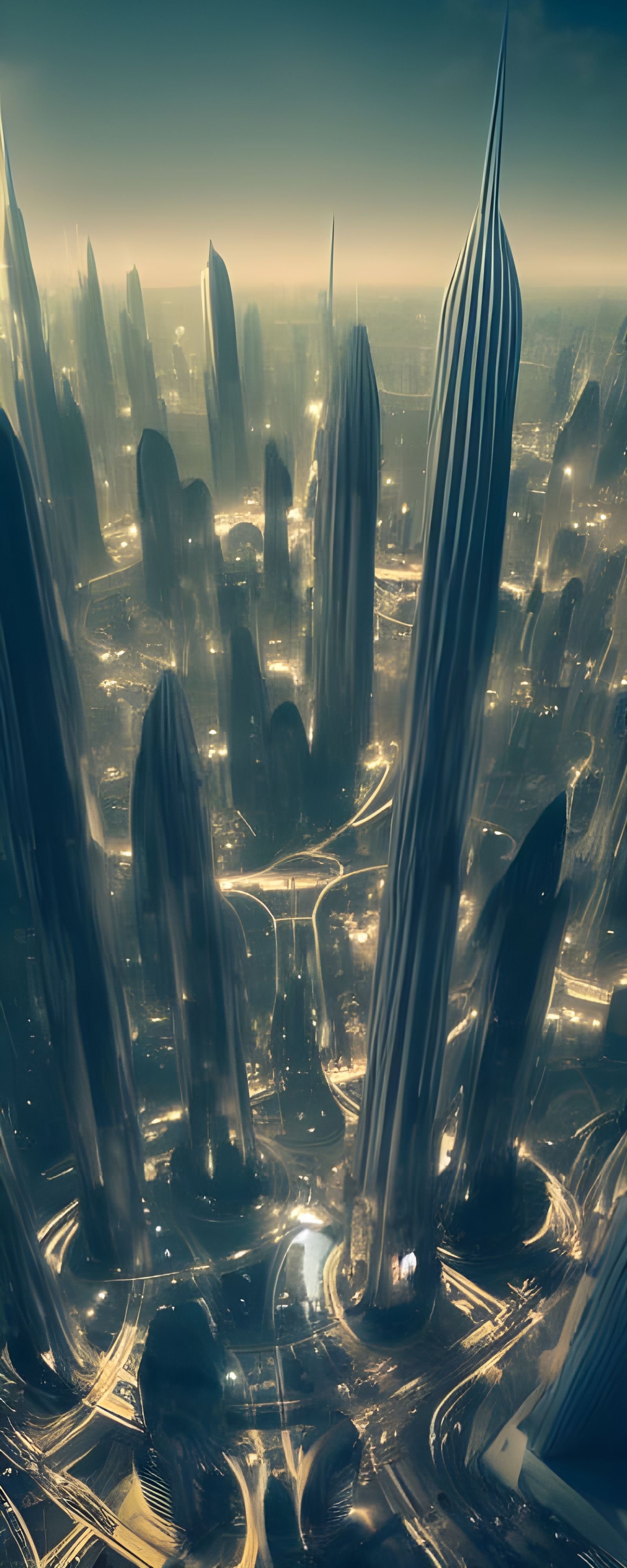 Endless Futuristic City from Space: Hypermaximalist Architec...