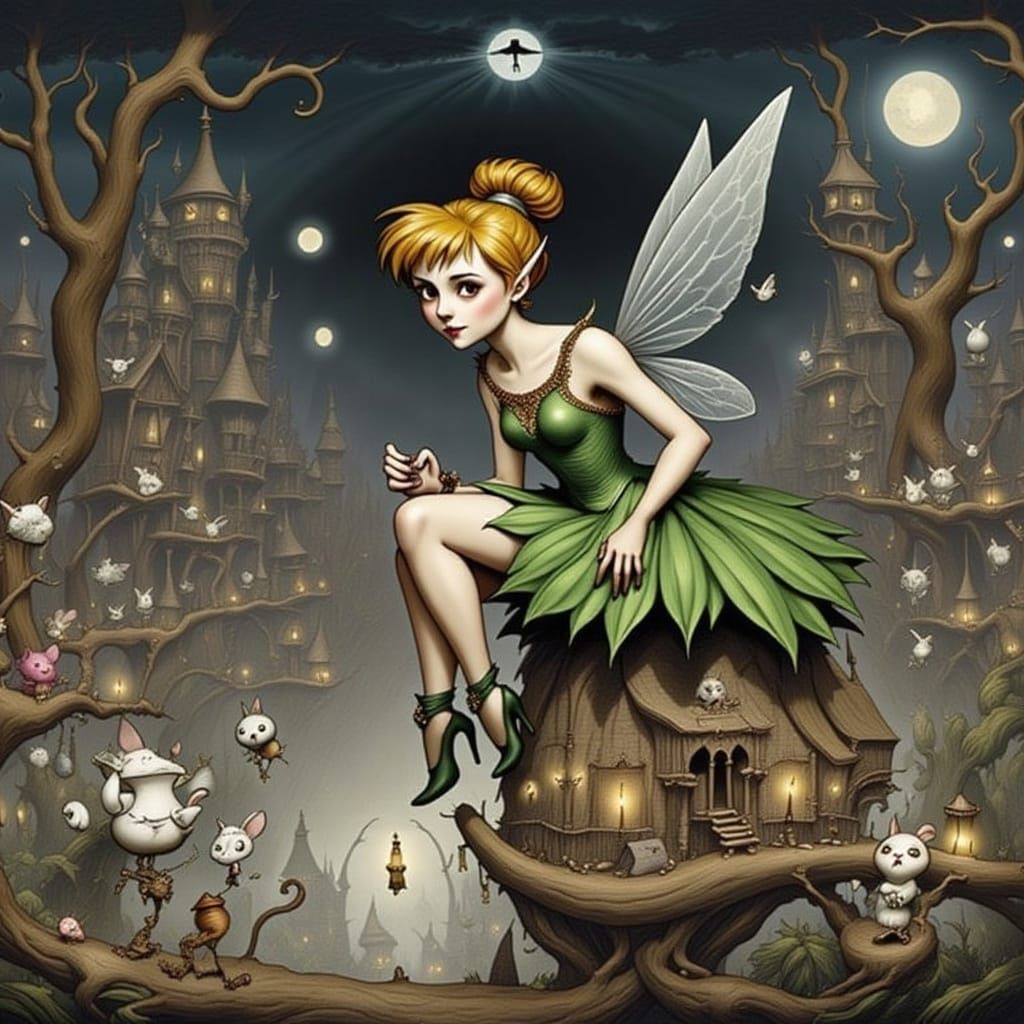 Whimsical Tinkerbell Soars in Luminous Neverland