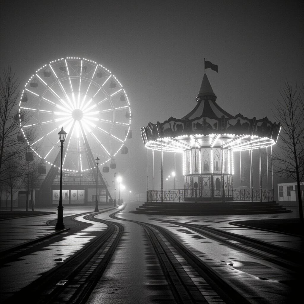 Pripyat's Silent Night: USSR Brutalist Architecture in Hyper...