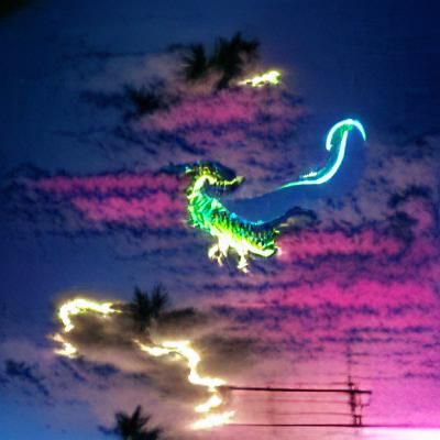 Neon Dragon Ascending