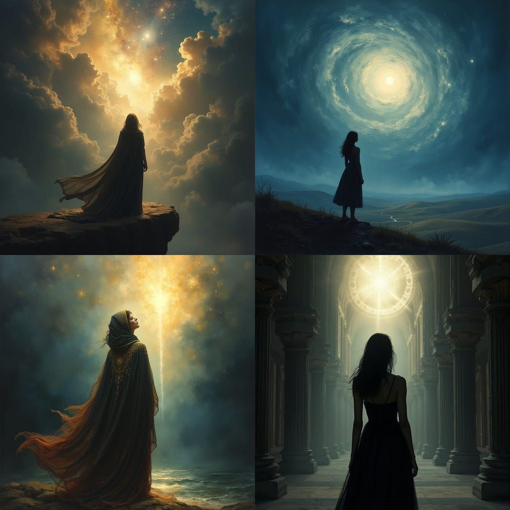 The Back of a Woman in Contemplation of the Divine