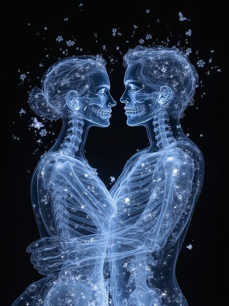 Living Anthropomorphised X-Rays Cardiograffiti Blacklight