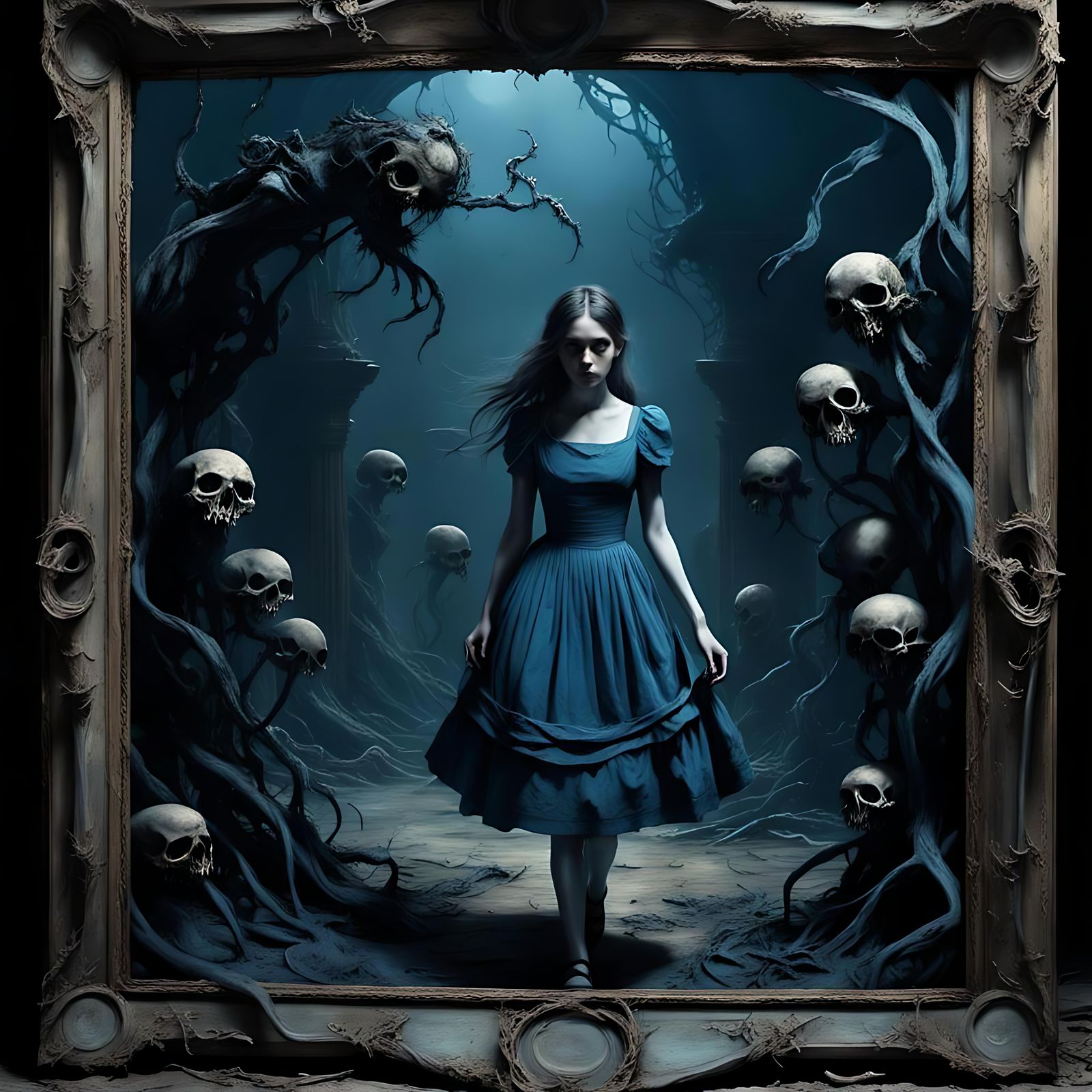 Alice in a Dark Looking Glass World
