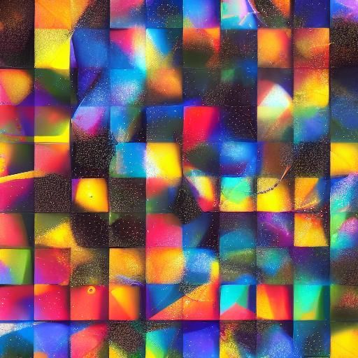 Abstract Acrylic Pouring with Geometric Frame