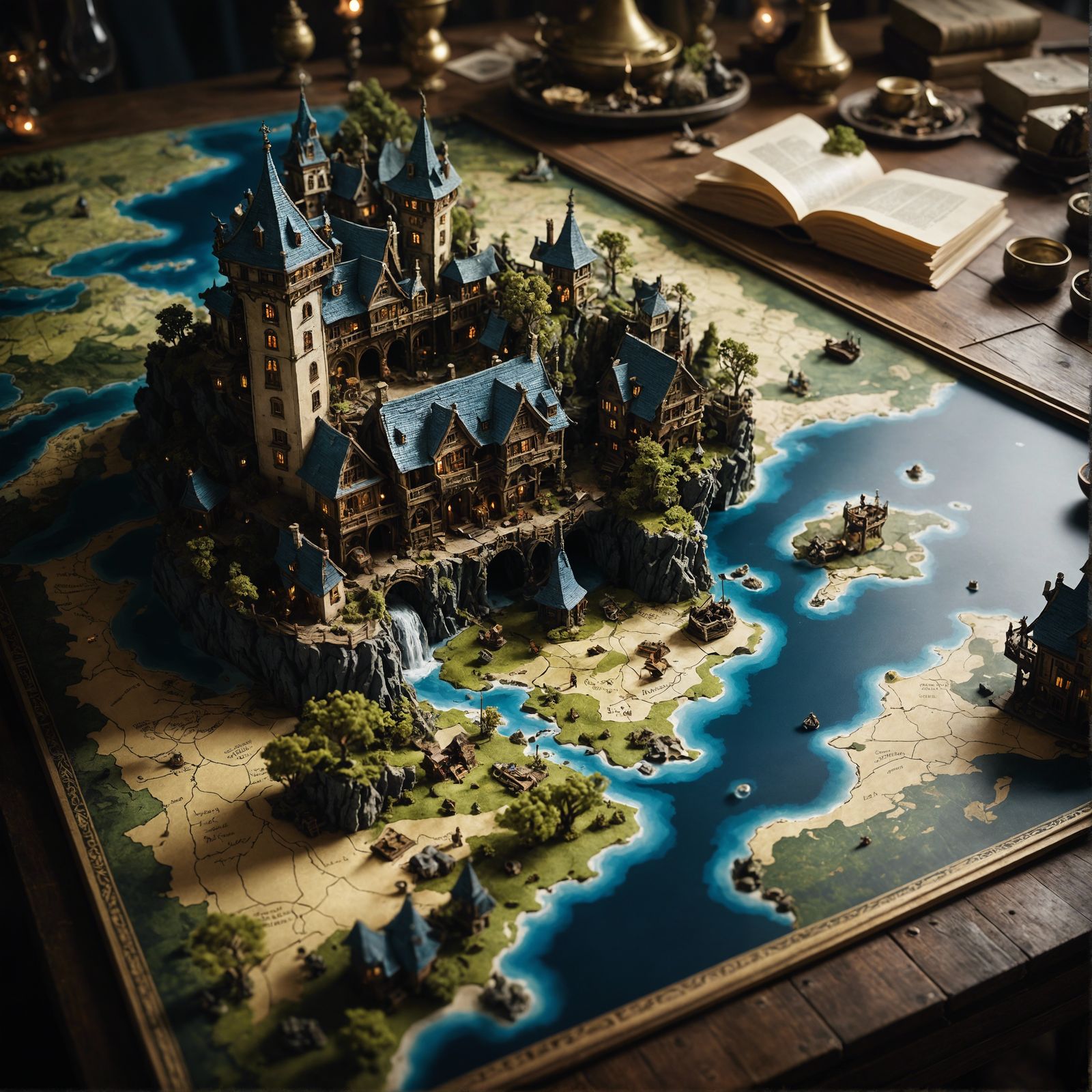 Miniature Fantasy World Emerges from 3D Map