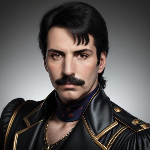 Freddie Mercury Portrait in Detailed Fantasy Art