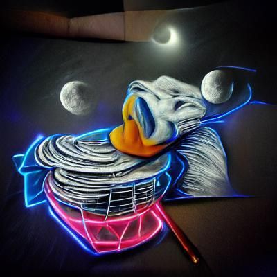Donald Duck Portrait: Digital Art Creation