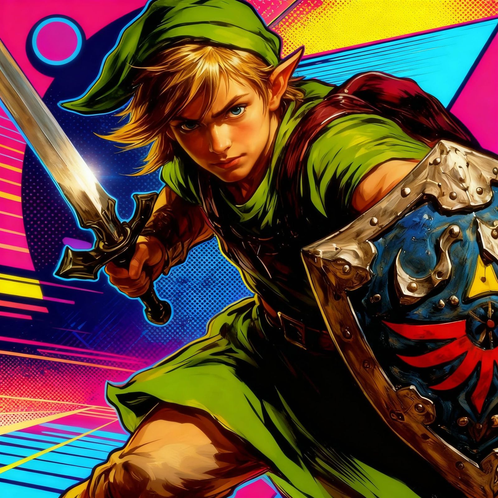 Baroque Oil Painting of 80s Video Game Icon