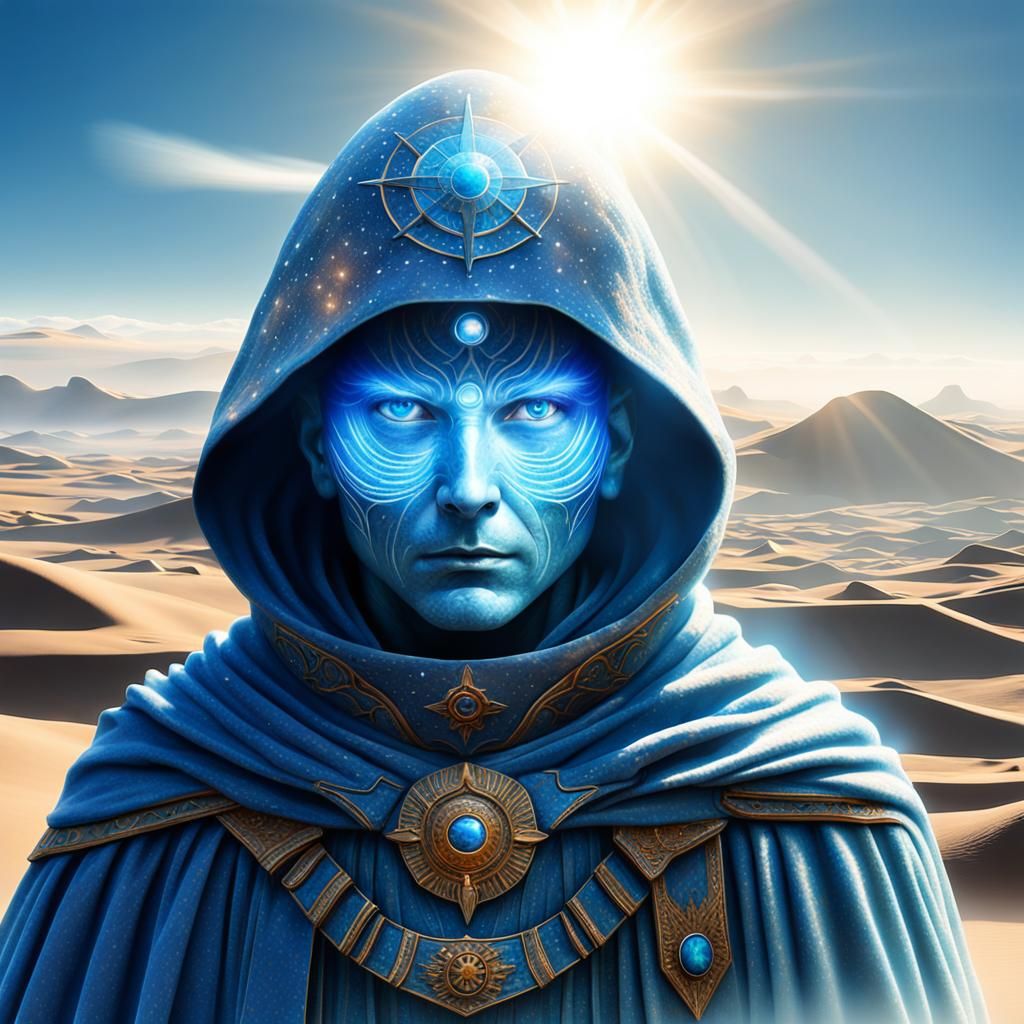 Desert Warrior in Ethereal Fantasy Style