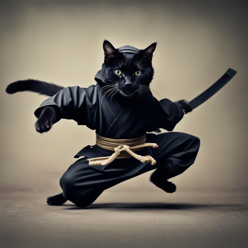 Ninja Cat: Hyperrealistic Photography of Stealthy Feline