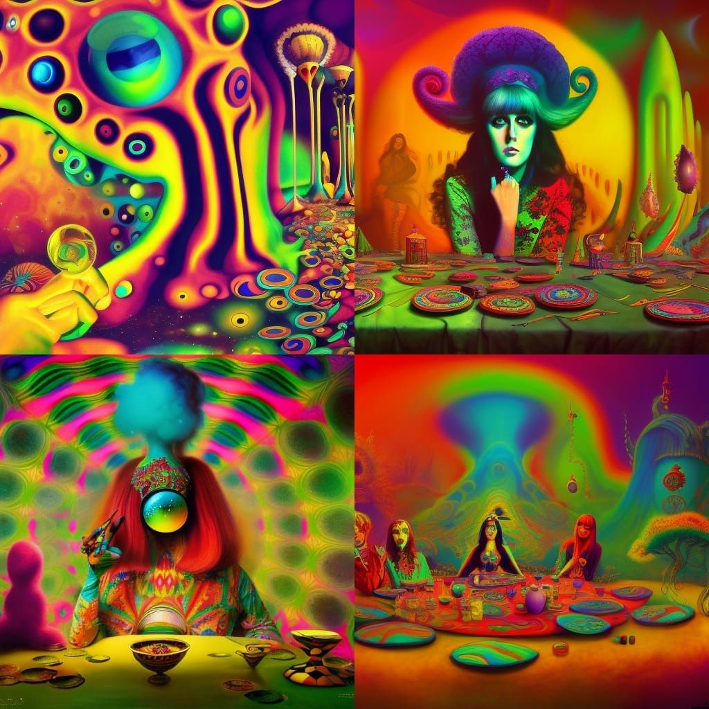 Psychedelic Alice in Wonderland Fantasy Art