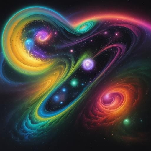 Psychedelic Astral World Illustration in Mixed Media