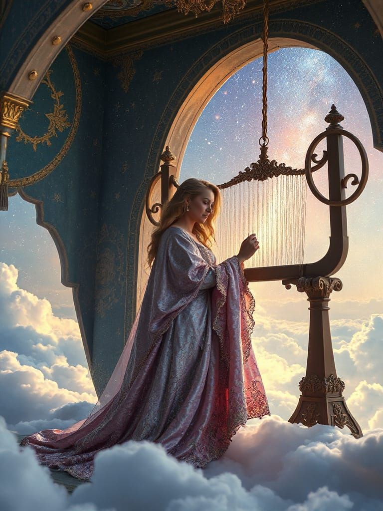 Ethereal Seamstress Atelier in Art Nouveau Style