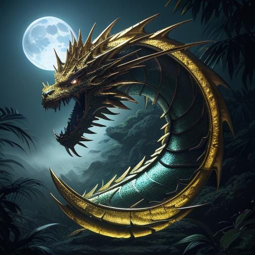 Japanese Dragon in Chrome Armor: Hyperphotorealistic Sci-Fi