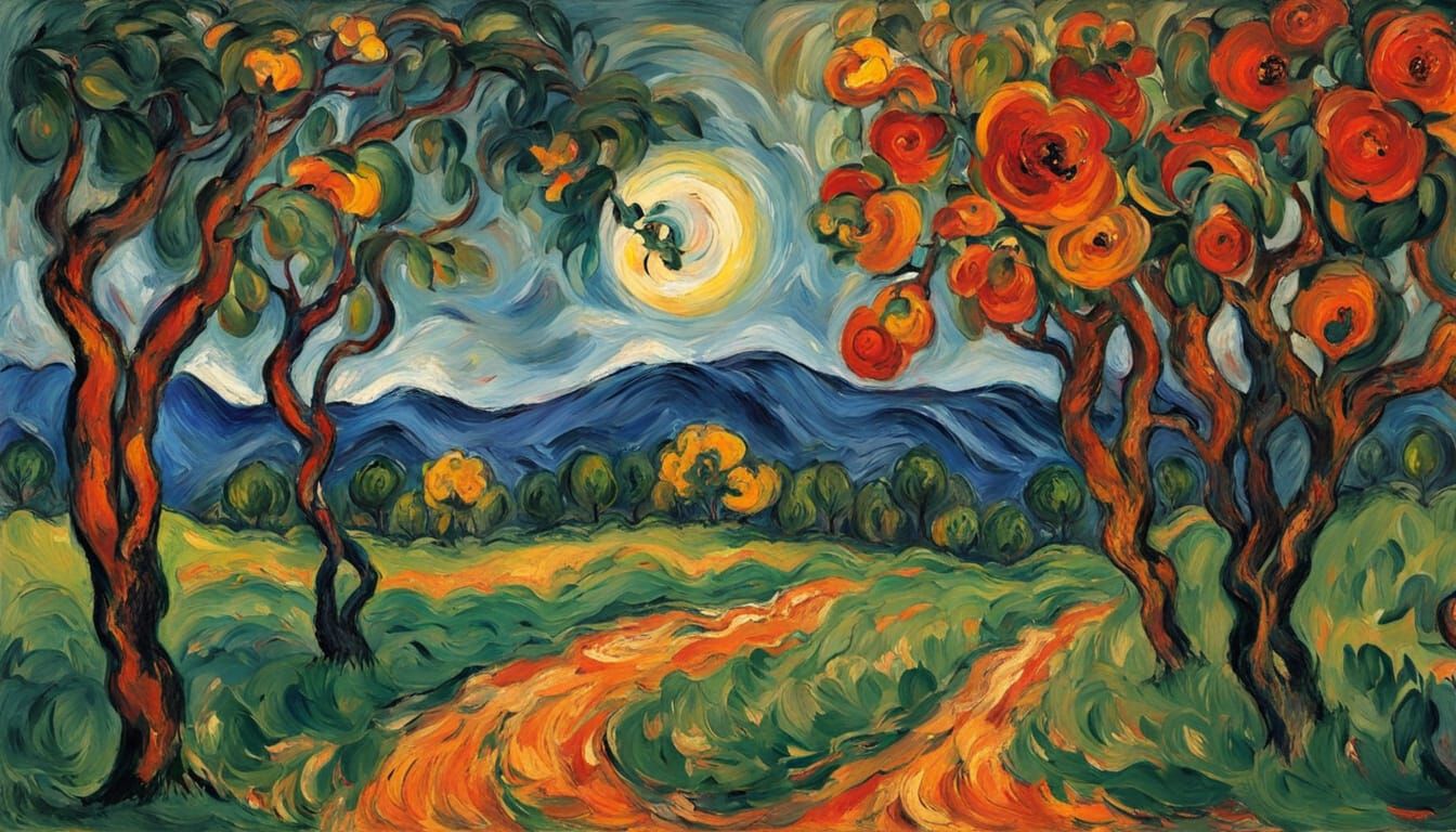 Thriving Trees Amidst Vibrant Planet Earth