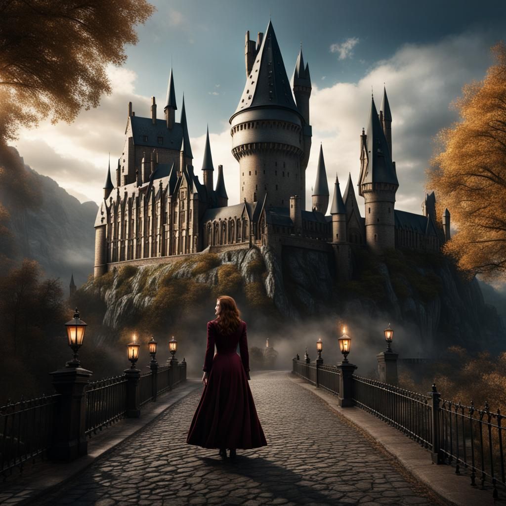 Hayley Atwell & Jessica Chastain at Hogwarts