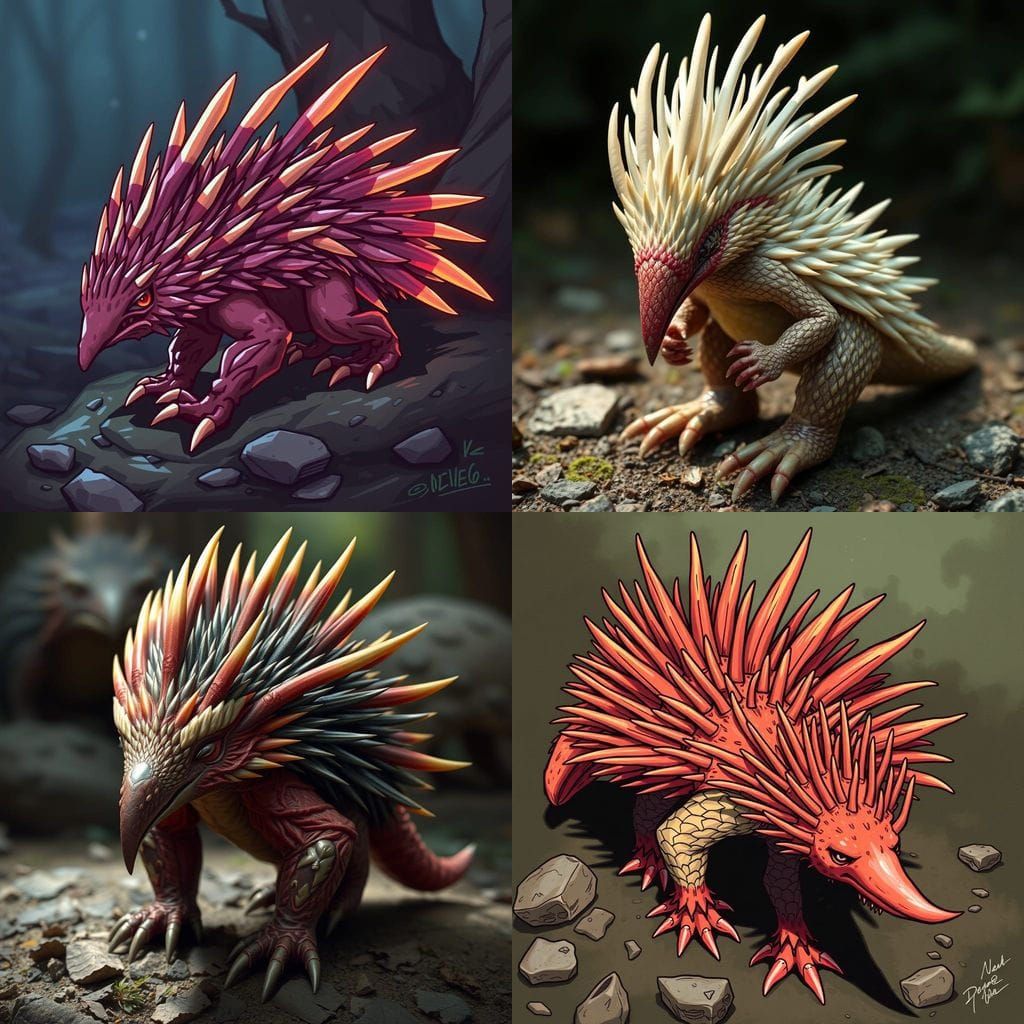 AI Generated Image of an Echidna
