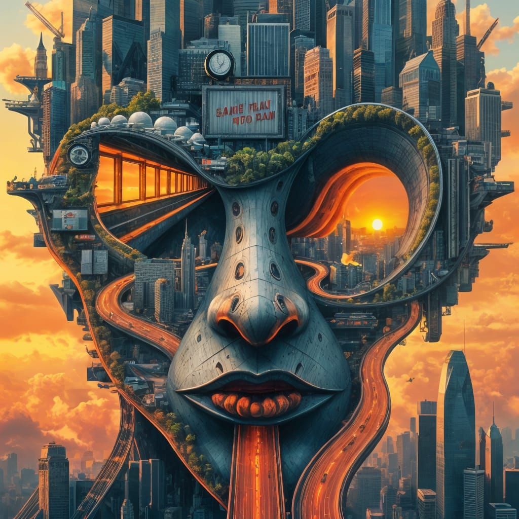 Surreal Metropolis Monstrosity Blends Nature and Industry