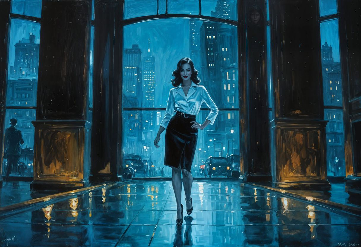 Noir Night: Femme Fatale Painting