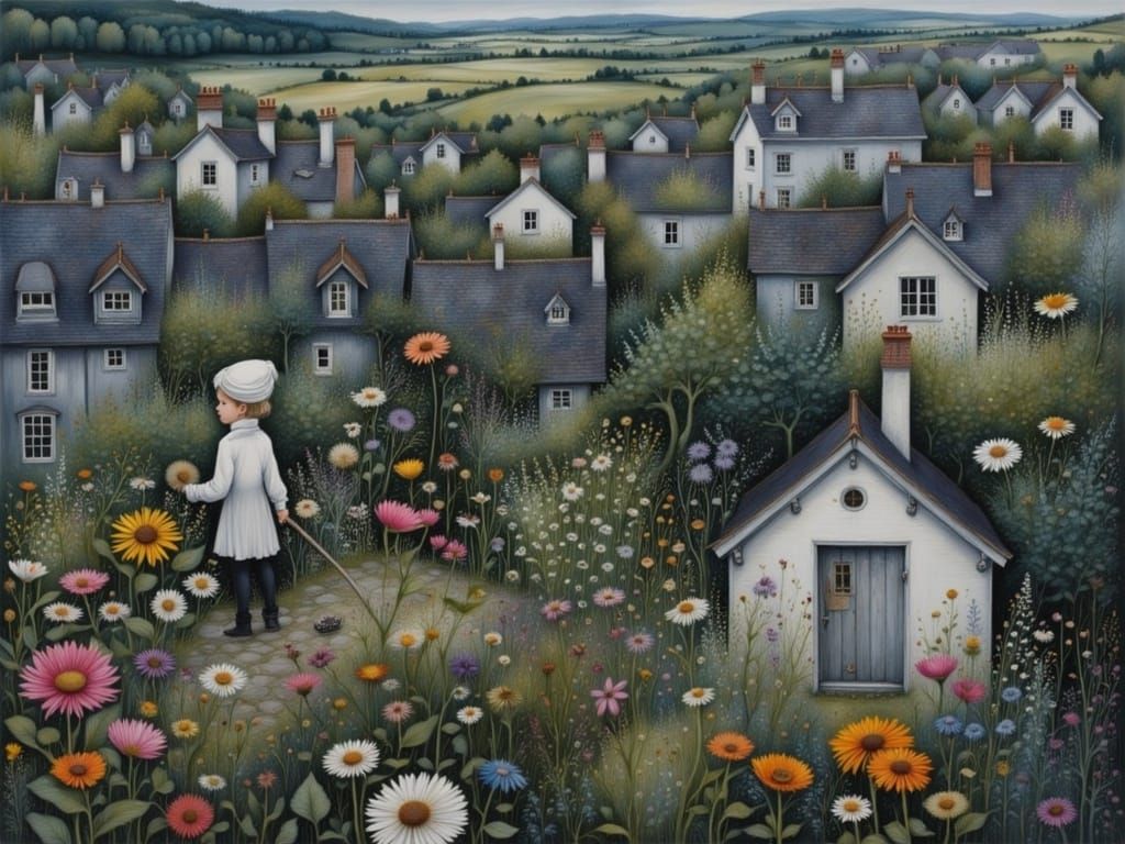 Children Tend Blooms in a Rooftop Paradise Amidst Urban Deso...