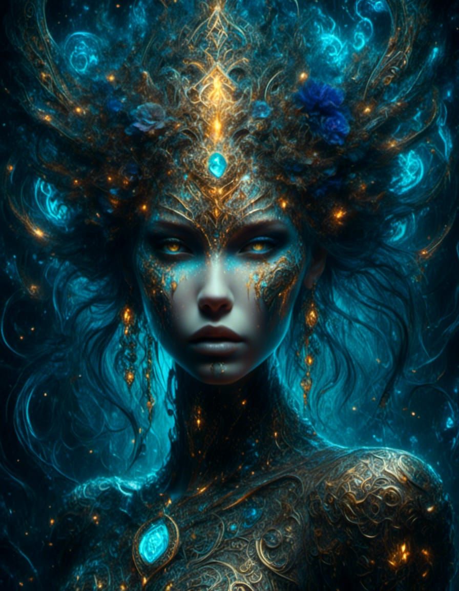 Magical Valkyrie with Glowing Runes in Photorealistic Style