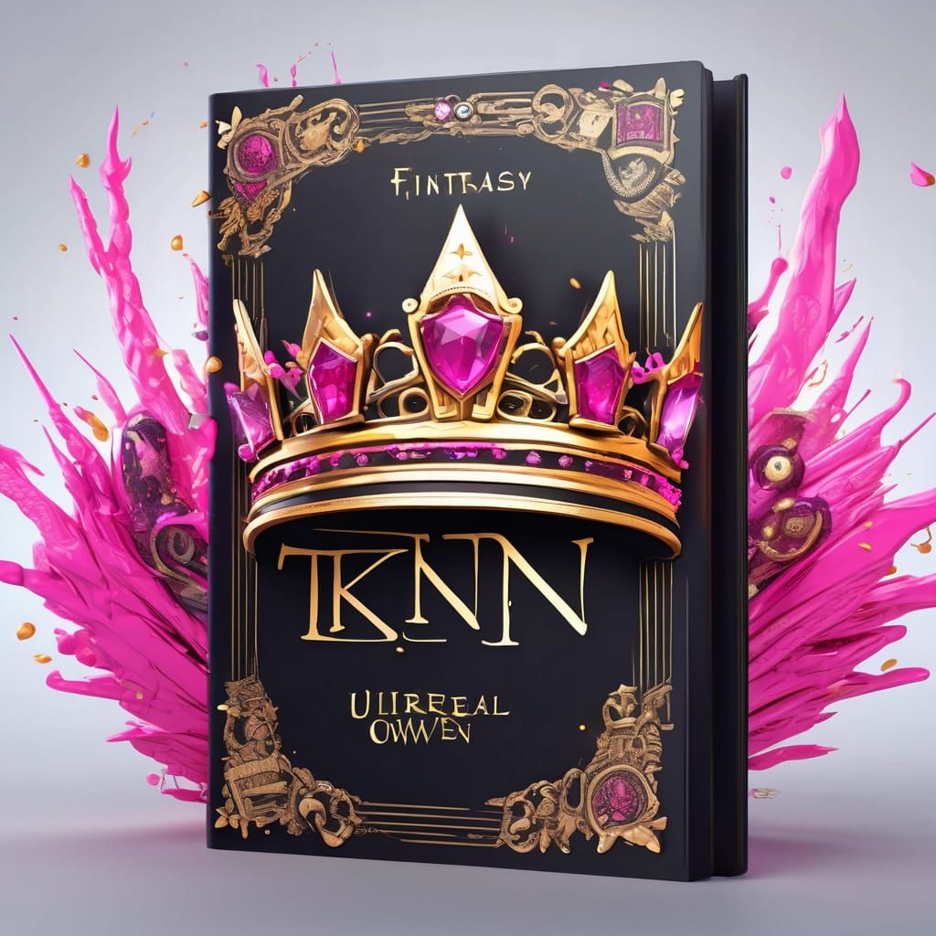 Fantasy Book Cover with Upside Down Crowns