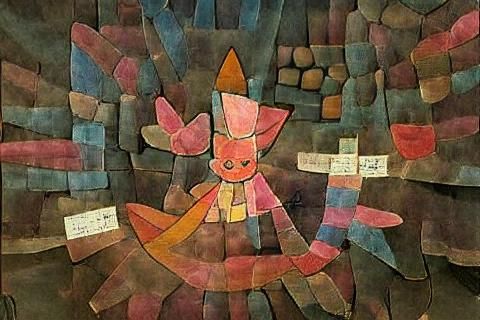 Abstract Geometric Art in Paul Klee Style