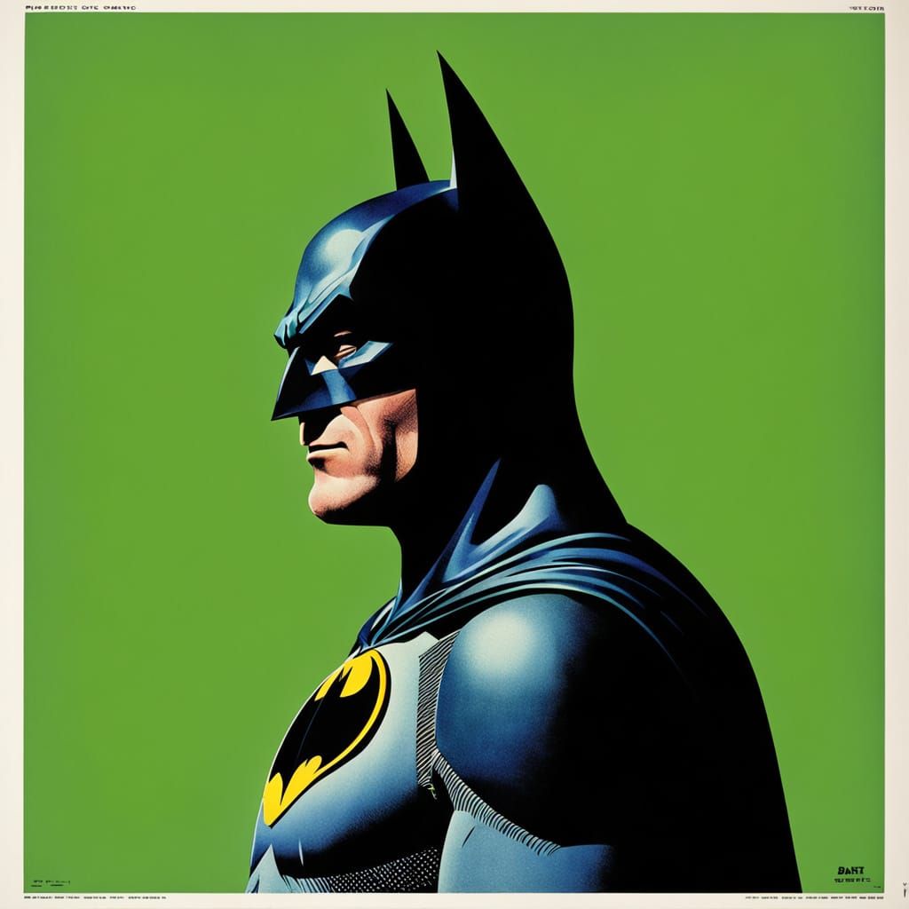 Batman Art Deco Advertising Poster from the 1970s