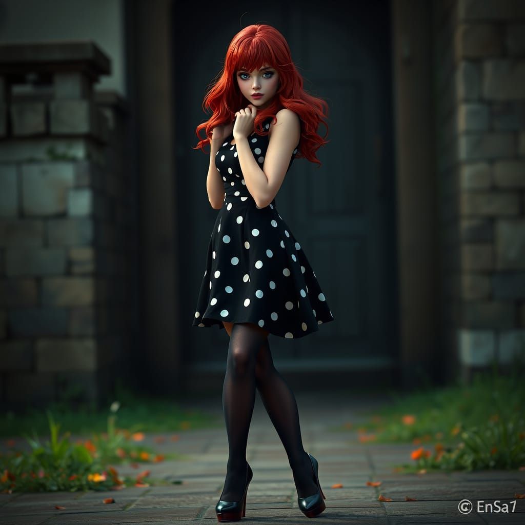 Elegant Fantasy Woman in Lush Landscapes