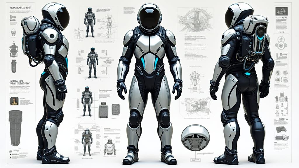 Futuristic Powered Space Suit Concept Art