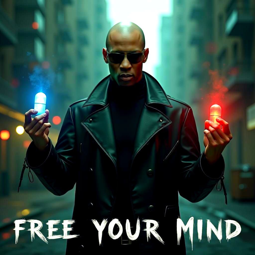 Morpheus' Choice: Red Pill, Blue Pill in Digital Art