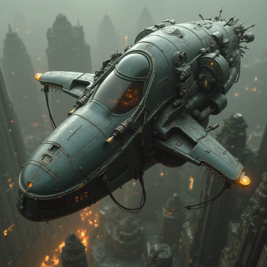 Biomechanical Android in Spaceship, Giger Style