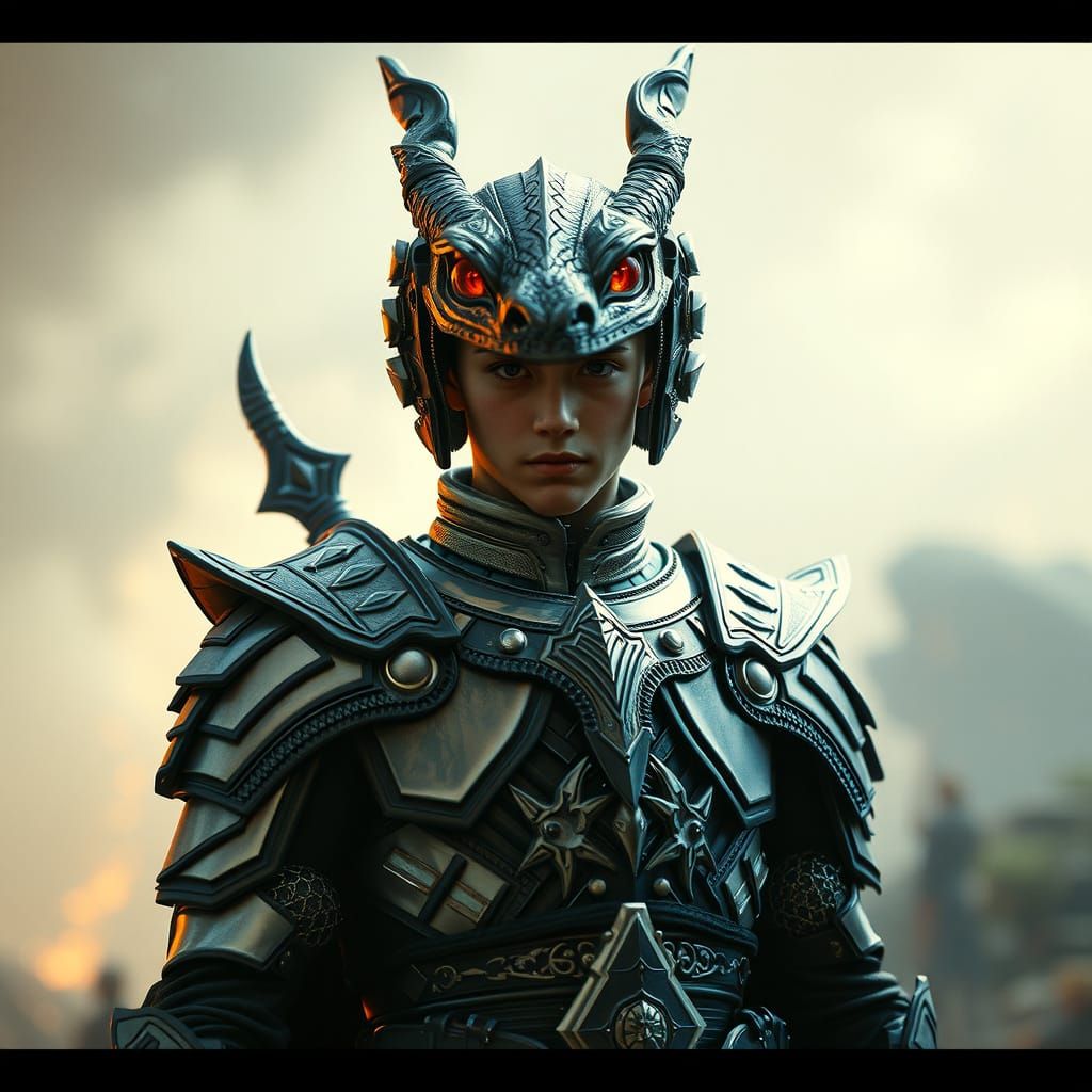Dragon Ranger in Fantasy Realm: Cinematic Film Still