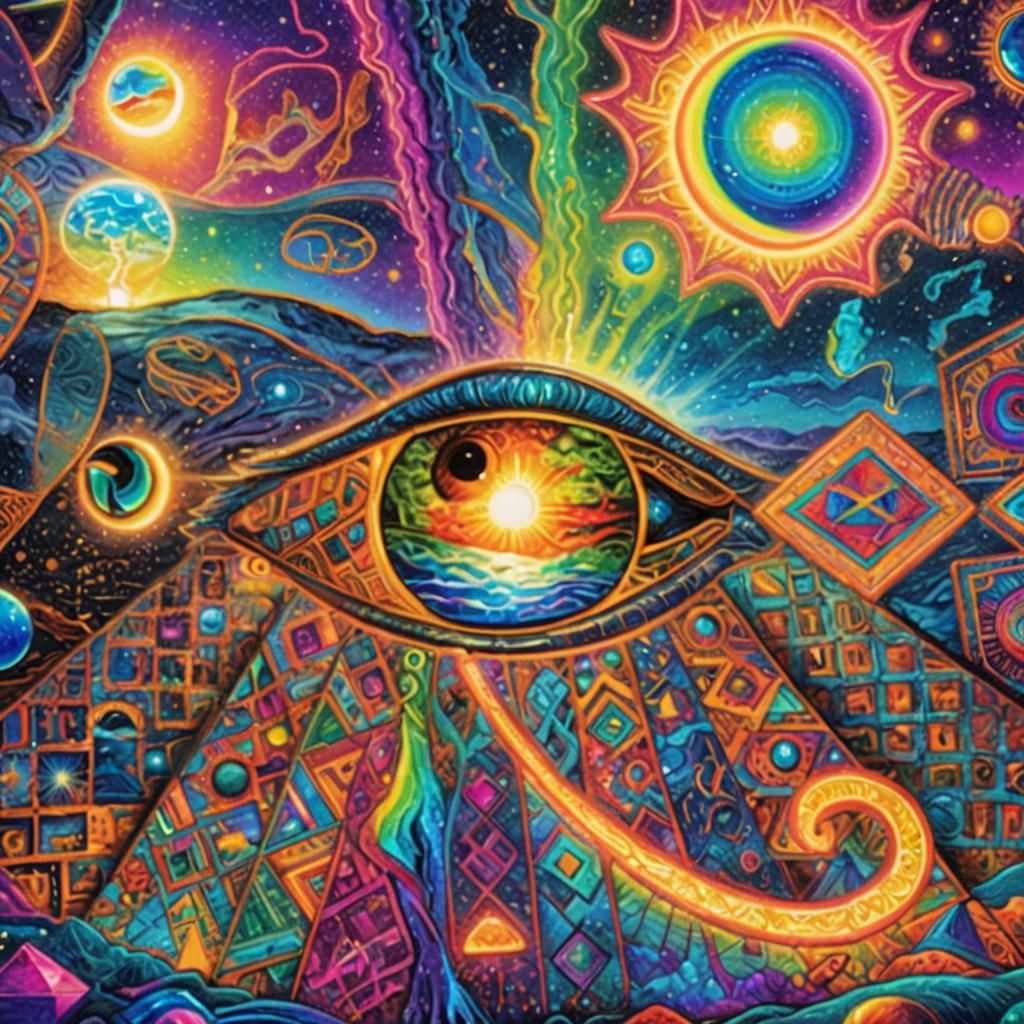 Eye of Ra Reflecting a Cosmic Landscape