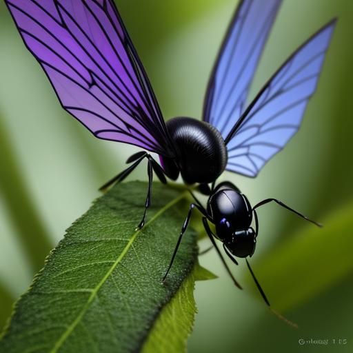 Surreal Flying Ant in Macro Shot Digital Art